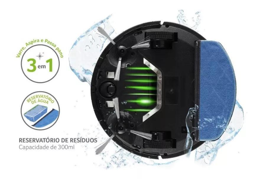 Aspiradora trapeadora robot Multilaser Hydra negra 110V/220V - #𝑼𝑺𝒉𝒐𝒑