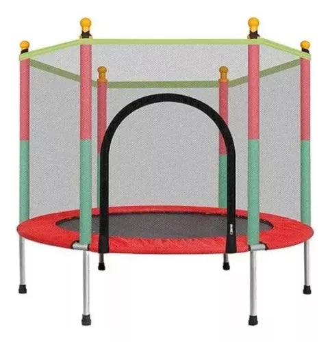 Cama Elastica Niño Trampolín 140 Cm Diámetro Cobertor Red