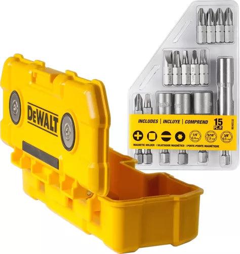 Caja Estuche DeWalt Magnético + 15 Accesorios - Tienda Universo