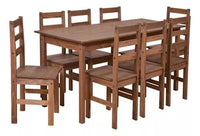 Thumbnail for Juego De Comedor Mesa + 8 Sillas En Madera Castaño - Tienda Universo