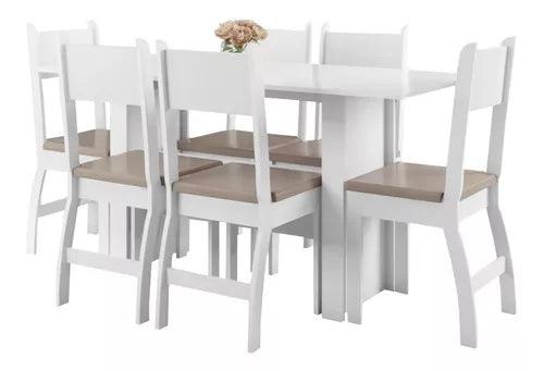 Juego De Comedor Mesa + 6 Sillas - Tienda Universo