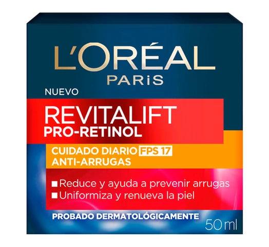 Crema L'Oréal París Revitalift Día con Pro-Retinol y FPS17 50ml - #𝑼𝑺𝒉𝒐𝒑