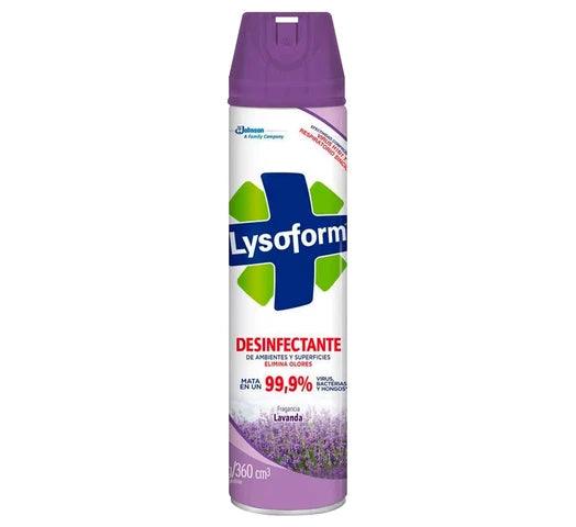 Desinfectante LYSOFORM en Aerosol 360cc Lavanda - Tienda Universo