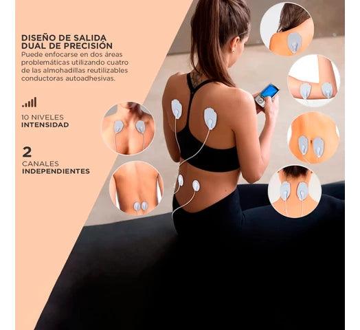 Electroestimulador Muscular GADNIC Portátil, Recargable, con 8 PADS, 24 Modos de Masajes y 10 Niveles de Intensidad - #𝑼𝑺𝒉𝒐𝒑