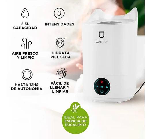 Humidificador GADNIC Ultrasónico Grande con 2.5 LITROS de Capacidad y 3 Intensidades - #𝑼𝑺𝒉𝒐𝒑